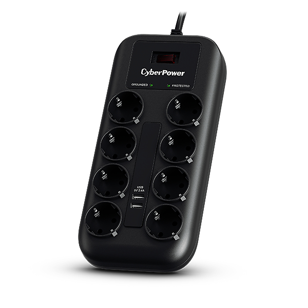 CyberPower P0820SUF0-DE surge protector Black 8 AC outlet(s) 200 - 250