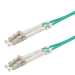 Value Fibre Optic Jumper Cable, 50/125µm, LC/LC, OM3, turquoise 1 m