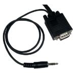 Cables Direct SVGA + 3.5mm 7m VGA cable VGA (D-Sub) Black