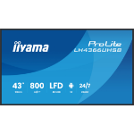 iiyama LH4366UHSB-B1AG beeldkrant Digitale signage flatscreen 109,2 cm (43") LCD Wifi 800 cd/m² 4K Ultra HD Zwart Type processor Android 24/7