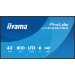 iiyama LH4366UHSB-B1AG Signage Display Digital signage flat panel 109.2 cm (43") LCD Wi-Fi 800 cd/m² 4K Ultra HD Black Built-in processor Android 24/7