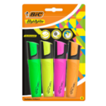 BIC 943652 marker 4 pc(s) Chisel tip Green, Orange, Pink, Yellow