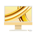 Apple CTO/iMac 24 M3/Apple M3 chip with 8core CPU with 4 performance cores and 4 efficiency cores, 10core GPU and 16core Neural Engine Yellow/16GB/1TBSSD/Apple Magic Keyboard with Numeric with Touch ID keypad (British) / User's Guide (English)/Magic Mouse