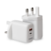 Maplin 65W USB Wall Charger 2 Port USB-C PD & USB-A QC 3.0 High Speed