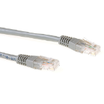ACT Grijze 0,5 meter LSZH U/UTP CAT6 patchkabel met RJ45 connectoren