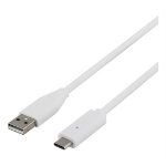 Deltaco USBC-1011 USB cable USB 2.0 2 m USB A White