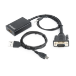 Gembird VGA to HDMI adapter cable, 0.15 m, black