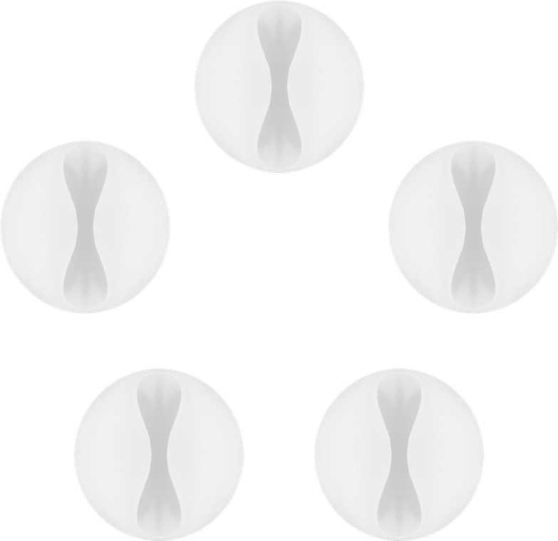 Image of Goobay Cable Management 1 Slot, White, 5 pcs