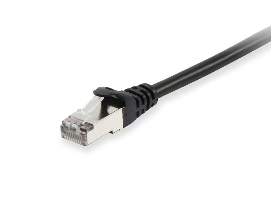 Image of Equip Cat.6 S/FTP Patch Cable, 0.25m, Black, 100pcs/set