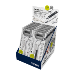 TROIKA Counter display incl. 12 x ENDLESS TO GO multitasking pencil and keyring, pre-sorted (6 x each KYP20/SI, KYP20/BK), for self-service, cardboard, matt