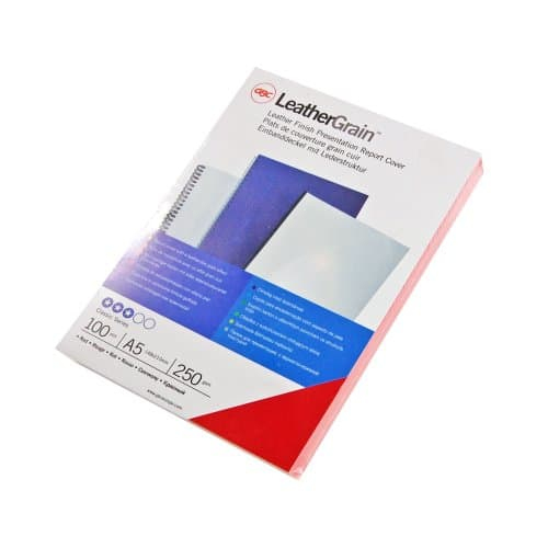 GBC LeatherGrain Binding Covers 250gsm A5 Black (100)