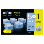 Braun Clean & Renew Refill Cartridges CCR â€“ 5+1 Pack - Blue - Plastic - Ireland - geschikt voor alle Braun Clean&Charge reinigingsstations - 1.19 kg - 135 mm