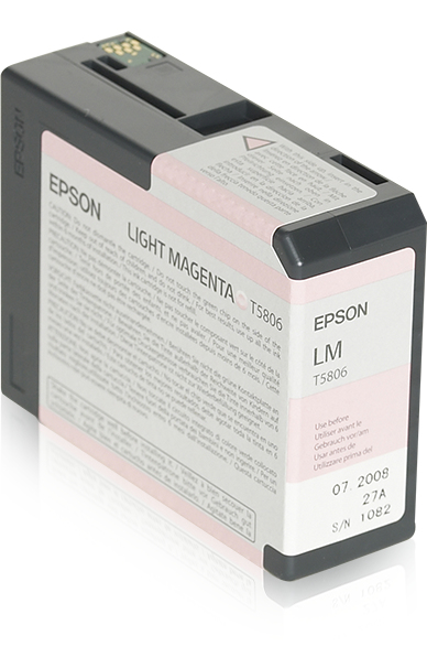 Image of Epson C13T580600/T5806 Ink cartridge light magenta 80ml for Epson...