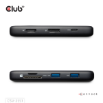 CLUB3D 8-1 Portable Dock USB Type-C® 10Gbps to HDMI™ and DisplayPort™ 8K30Hz PD Max.100Watt