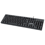 Manhattan Keyboard UK USB Wired, Standard Qwerty layout, Black, Full Size Keys, Cable 1.5m, USB-A connection, Plug and Play, Three Year Warranty, Retail Boxed