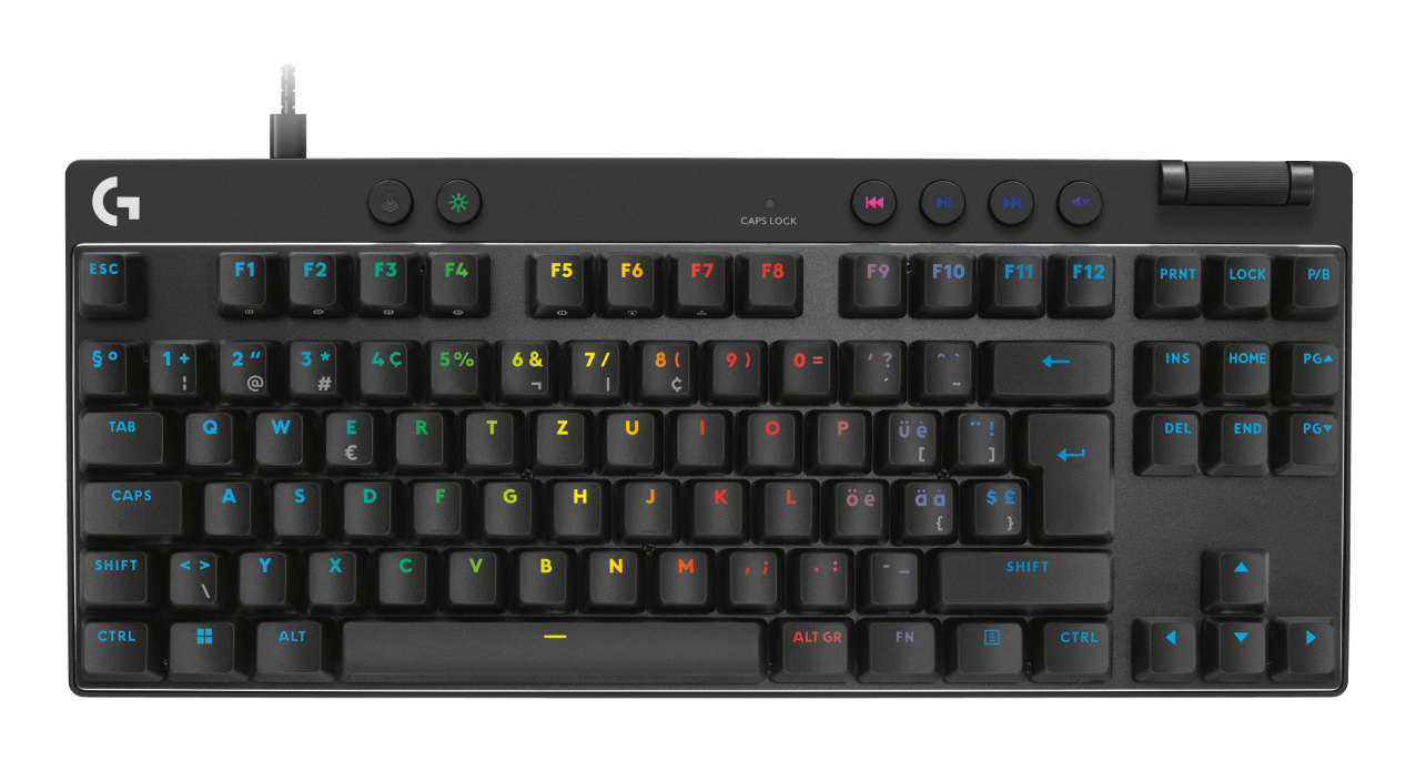 Logitech G PRO X TKL Rapid keyboard Gaming USB QWERTZ Swiss Black