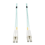 Tripp Lite N820-20N 10Gb Duplex Multimode 50/125 OM3 LSZH Fiber Patch Cable (LC/LC) - Aqua, 0.5M (20-in.)