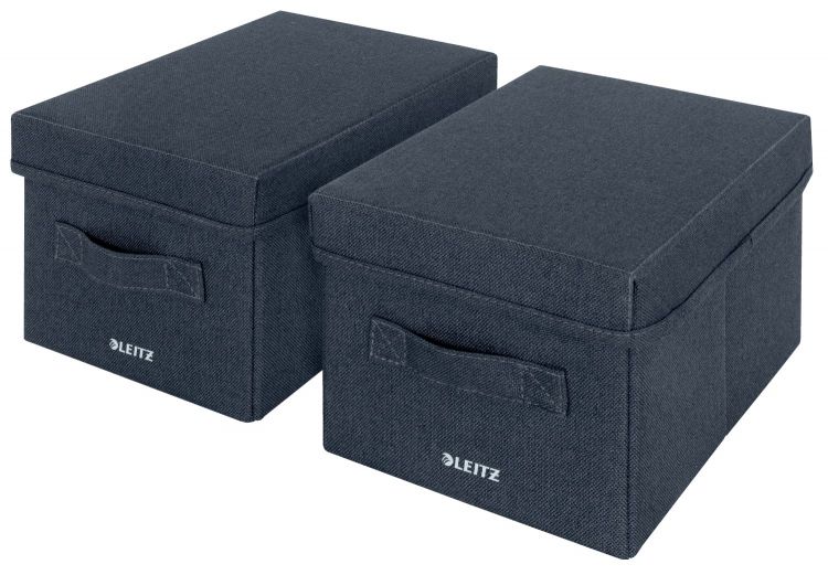 Photos - Other for Computer LEITZ FABRIC BOX W/LID TWNPK SML GRY 61460089 