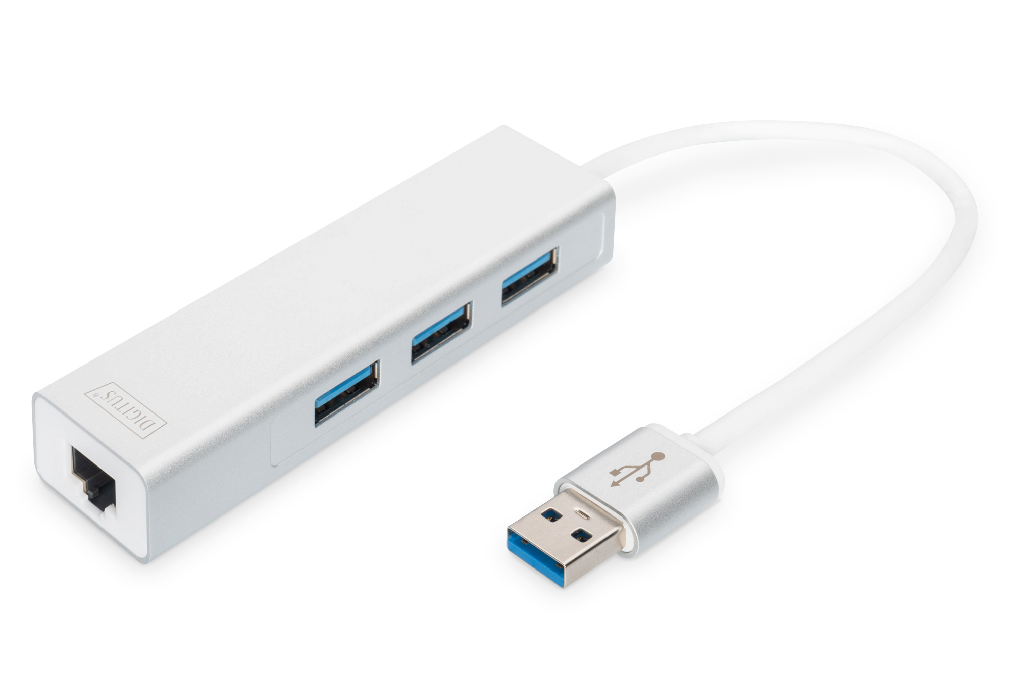 Image of Digitus USB 3.0 3-Port Hub & Gigabit LAN Adapter