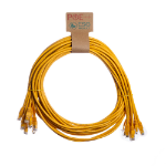 Cablenet 1m Cat6 RJ45 Yellow U/UTP PVC 24AWG Flush Moulded Booted Patch Lead (PK10)