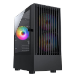 CIT Slammer Gaming Case w/ Glass Side Micro ATX Mesh Front 3 ARGB Fans LED Control Button 240mm Radiator Support