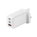 eSTUFF Home Charger USB-C PD 67W GaN UK Plug - White - 100% Recycled Plastic