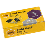 MARBIG FOLDBACK CLIPS 25MM BOX 12