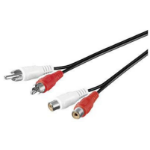 Microconnect AUDCH10 audio kabel 10 m 2 x RCA Zwart
