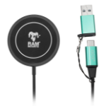 RAM Mounts RAM-GDS-CHARGE-W2M mobile device charger Black, Red, Turquoise DC Wireless charging Fast charging Auto