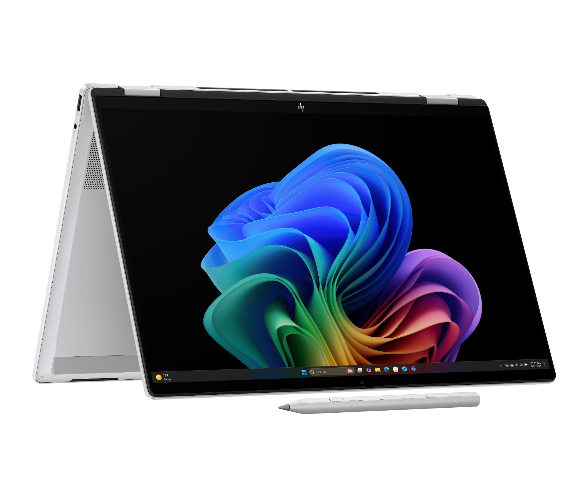 HP OmniBook X FlipNGAI 16-as0004na Copilot+ PC Intel Core Ultra 7 226V Hybrid (2-in-1) 40.6 cm (16") Touchscreen 2K 16 GB LPDDR5x-SDRAM 512 GB SSD Wi-Fi 7 (802.11be) Windows 11 Home Silver