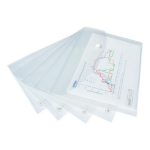 Rapesco ECO Recycled A5 Popper Wallet – Clear – Pack of 5