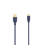 Hama Flexi-Slim USB cable 0.75 m USB 2.0 USB C USB A Blue