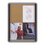 Nobo Premium Plus Cork Lockable Notice Board Hinged Door 4xA4