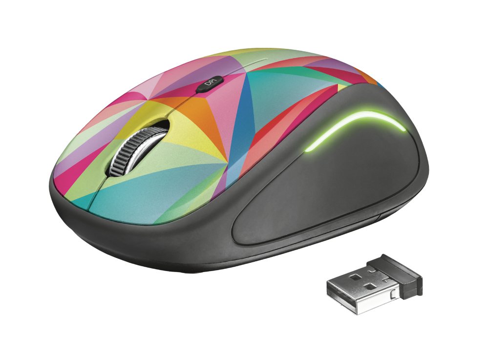 Image of Trust Yvi FX mouse Ambidextrous RF Wireless Optical 1600 DPI