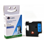 G&G 17019 labelprinter-tape Zwart op blauw D1