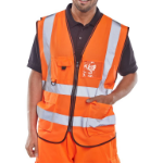 BEESWIFT Executive Hi Viz Waistcoat Orange 4XL