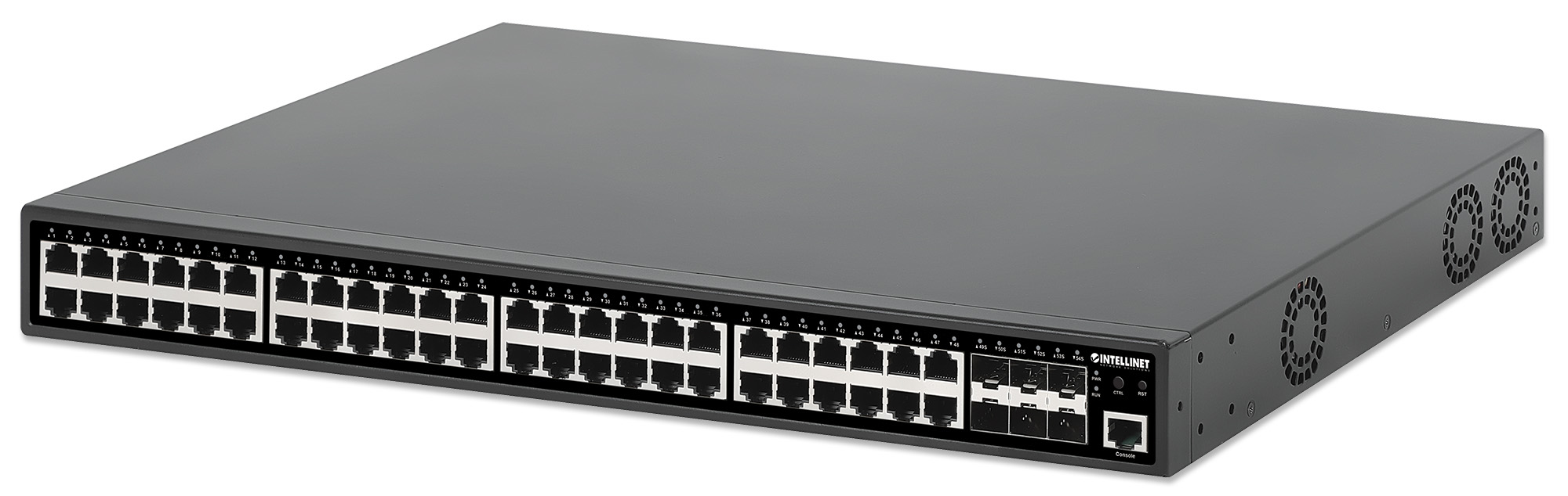Image of Intellinet 48-Port Gigabit Ethernet PoE+ Layer 2+ Managed Switch...