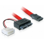 DeLOCK Cable SATA Slimline female + 2pin power > SATA SATA cable 0.3 m Red