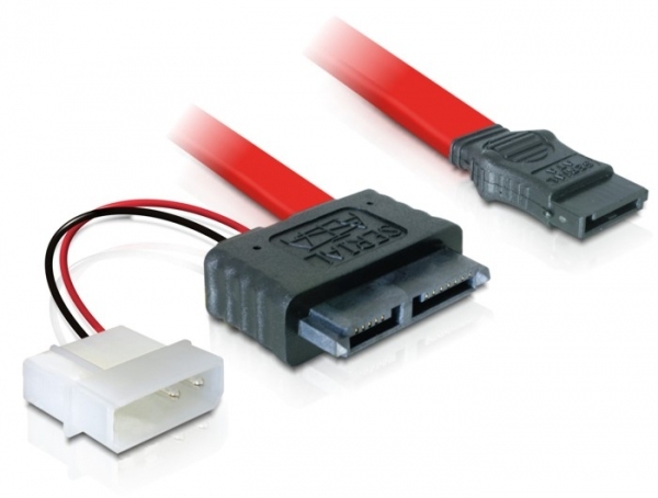 Image of DeLOCK Cable SATA Slimline female + 2pin power > SATA SATA cable...