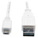 Tripp Lite UR050-003-WH USB cable USB 2.0 35.8" (0.91 m) USB A Micro-USB B White