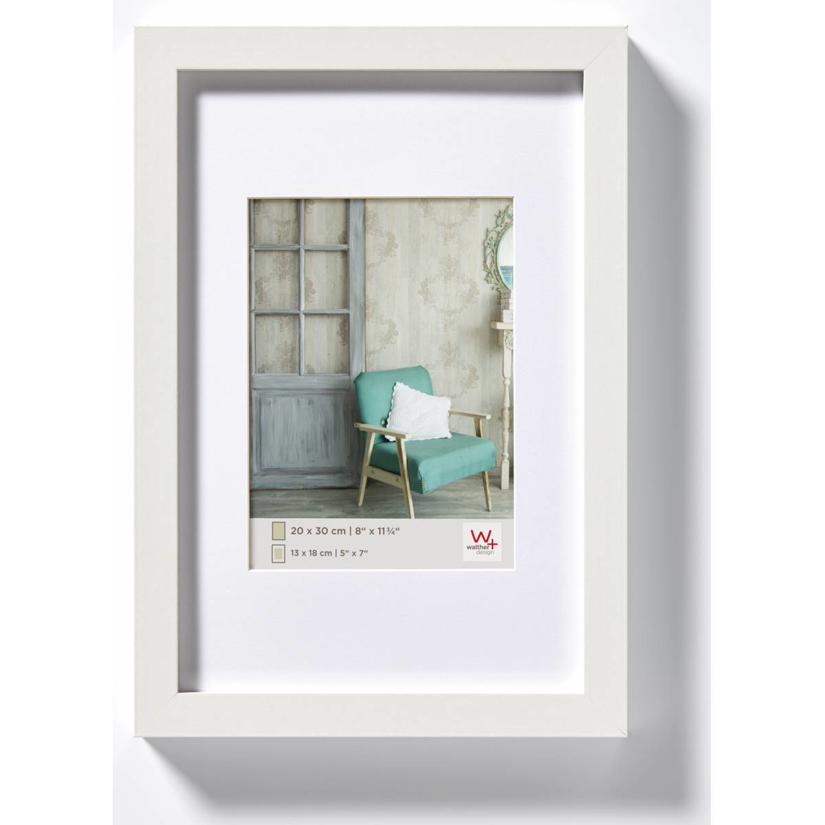 Image of walther design EA030W - Wood - White - Single picture frame - 13 x...