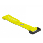 DeLOCK Hook-and-loop cable tie with Loop and Fastening Eyelet L 150 x W 20 mm yellow 5 pieces