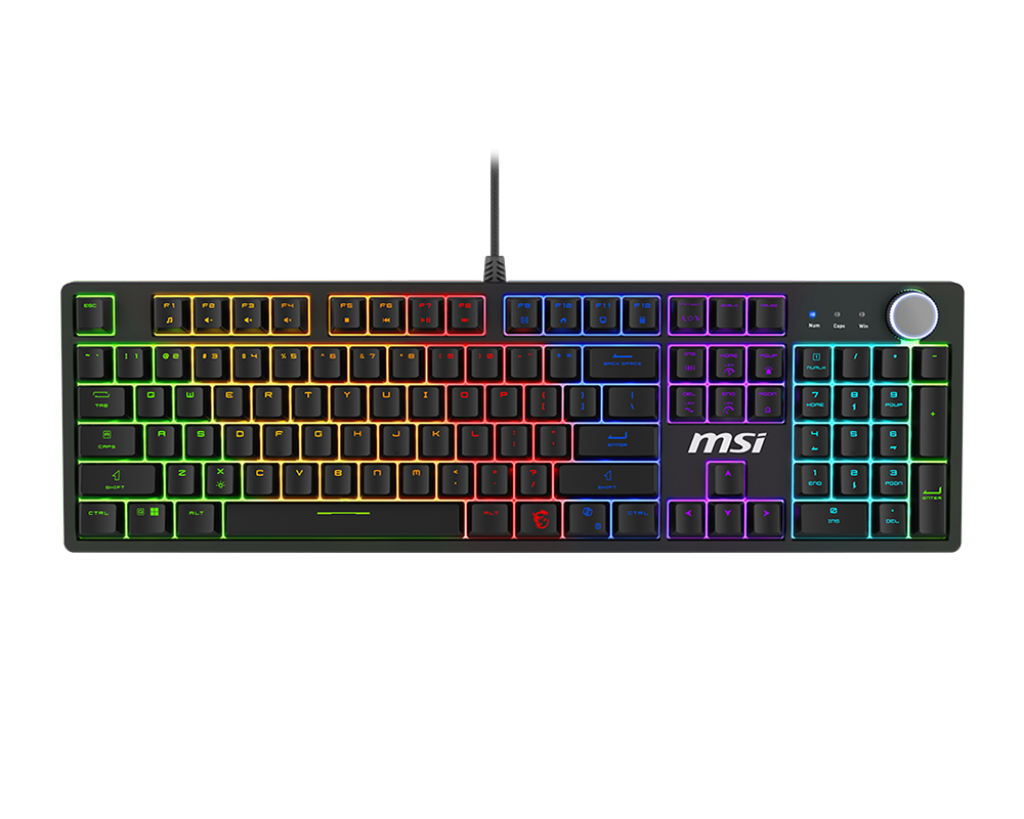 MSI FORGE GK320 RED keyboard Gaming USB QWERTY English Black