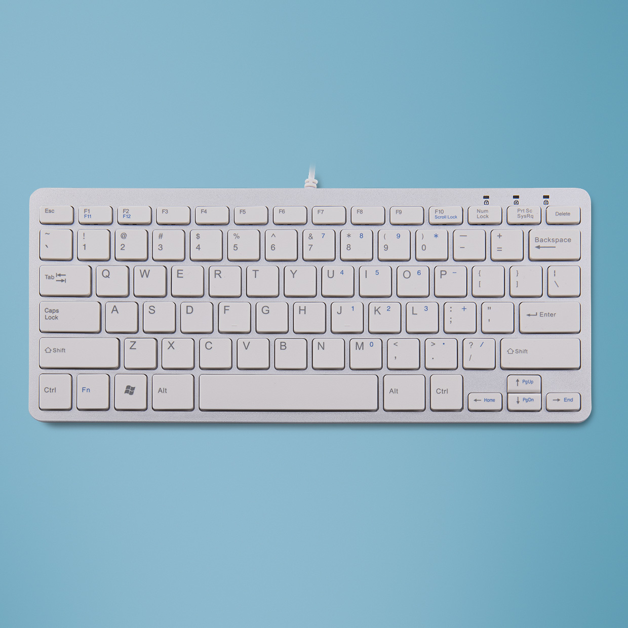 R-Go Tools Compact R-Go ergonomic keyboard, QWERTY (US), wired, white