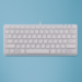 R-Go Tools Ergonomische Tastatur R-Go Compact, flaches Design, Mini-Tastatur, QWERTY (US), verkabelt, weiß