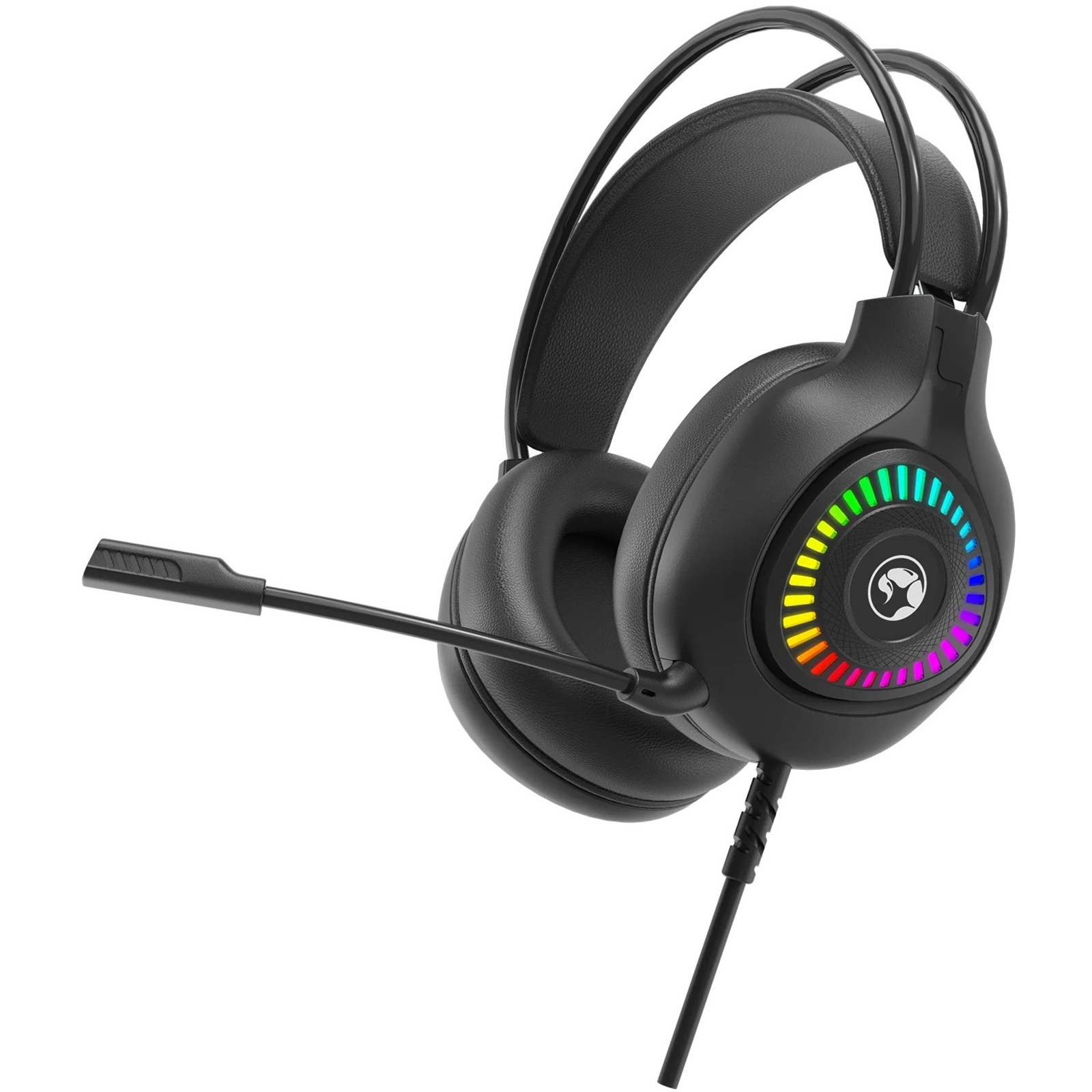 H8325 Akari 40 USB 2.0 Wired Gaming RGB Headset (Black)
