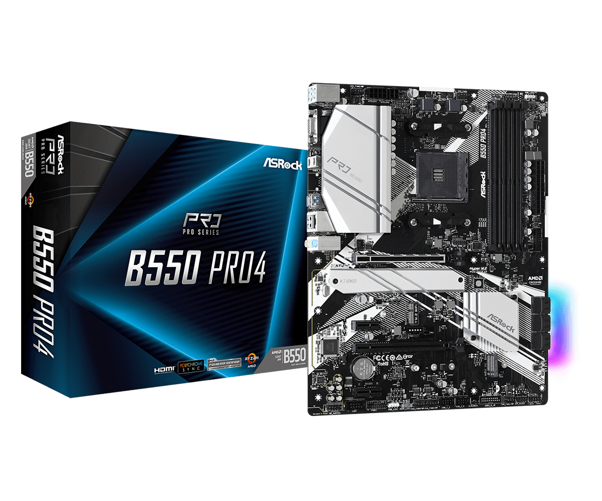 Image of Asrock B550 Pro4 AMD B550 Socket AM4 ATX