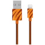 Juice JUI-ANI-CABLE-TYPEC-2M-BRD-TIG lightning cable Black, Orange