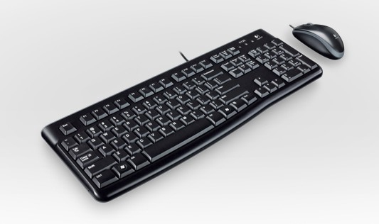 Logitech Desktop MK120 keyboard USB QWERTZ German Black