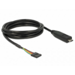 DeLOCK 63947 serial cable Black 2 m USB 2.0 Type-C 6 pin pin header pitch: 2.54 mm